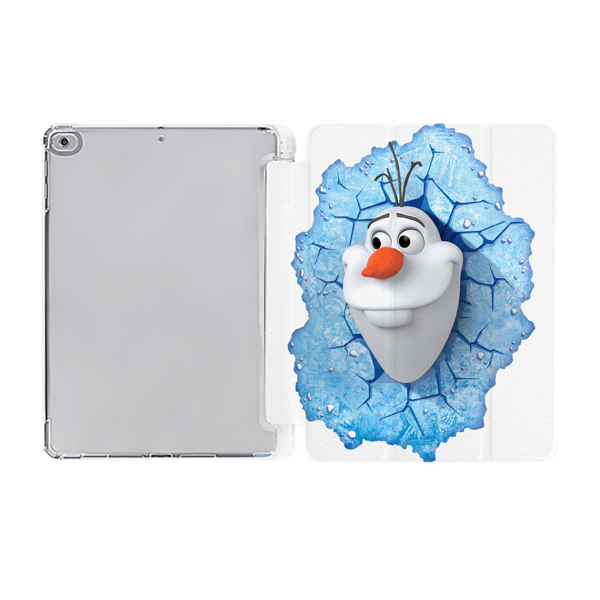 （画像用） アナと雪の女王 アンナ エルサ Frozen Anna Elsa IPad ケース ペン収納付き 三つ折りスタンド PUレザー×シリコン 対応機種9.5/10.5/10.9インチ